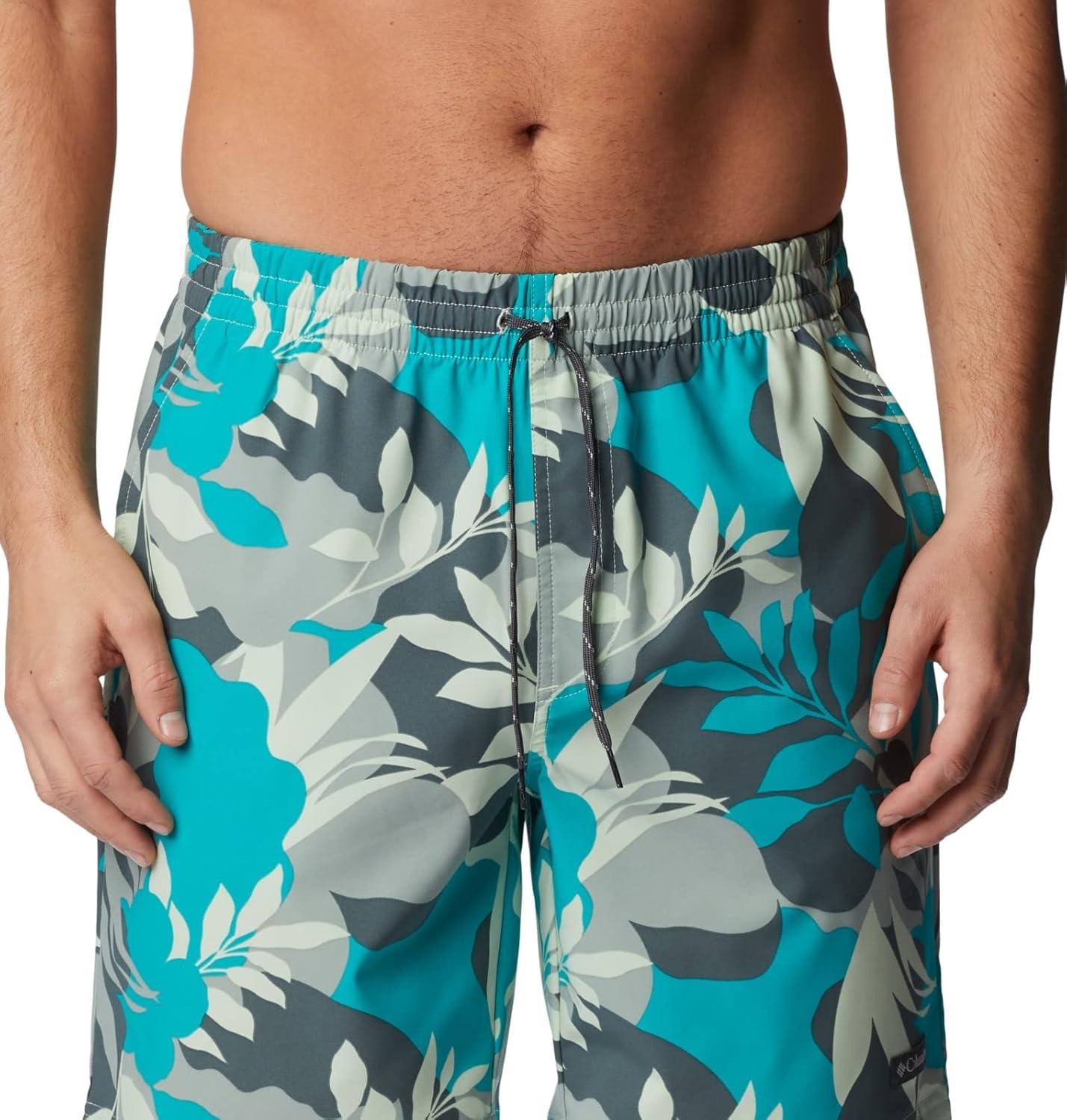 imageColumbia Mens Summertide Stretch Printed ShortIce Green Floriated