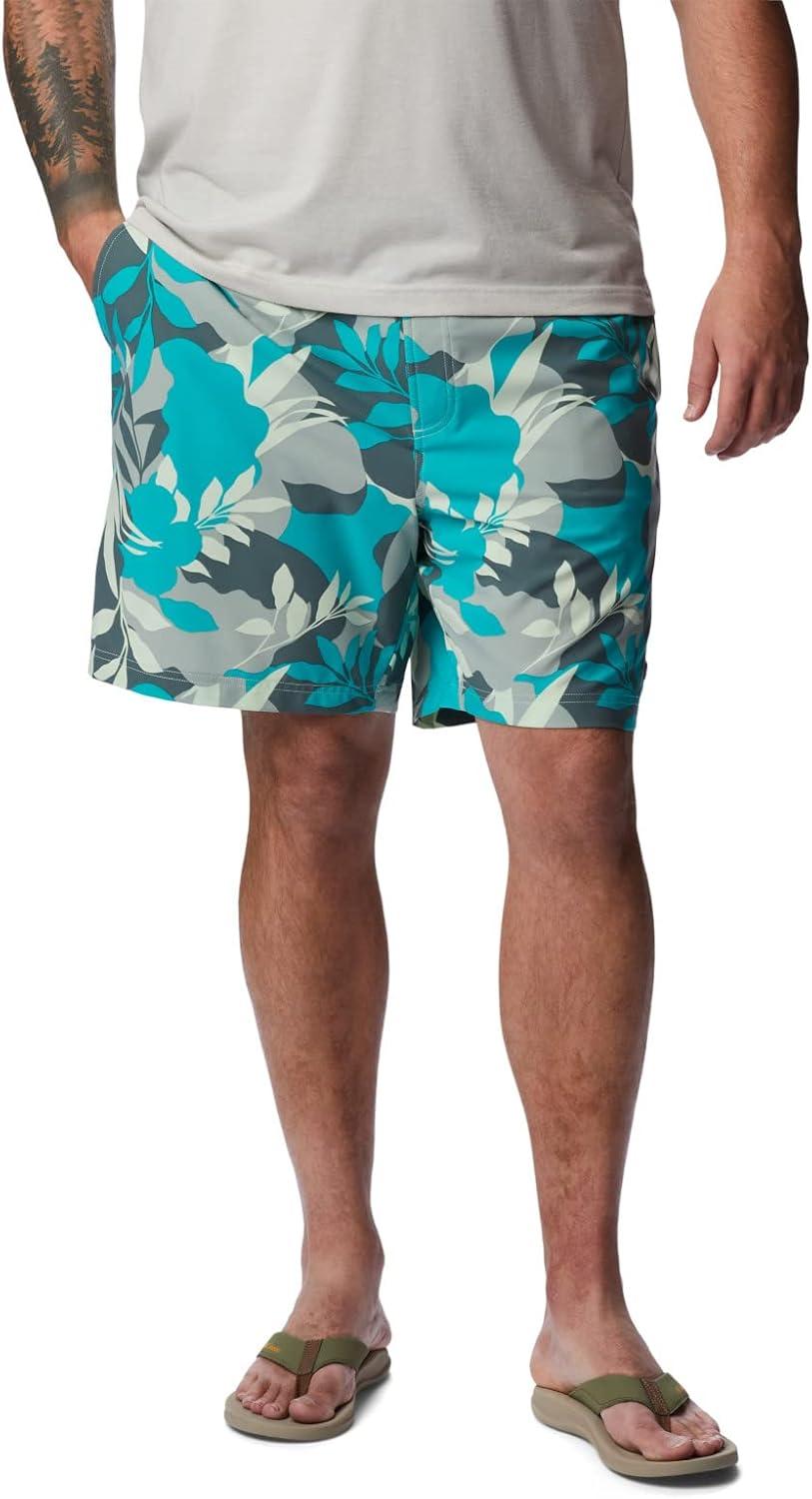 imageColumbia Mens Summertide Stretch Printed ShortIce Green Floriated