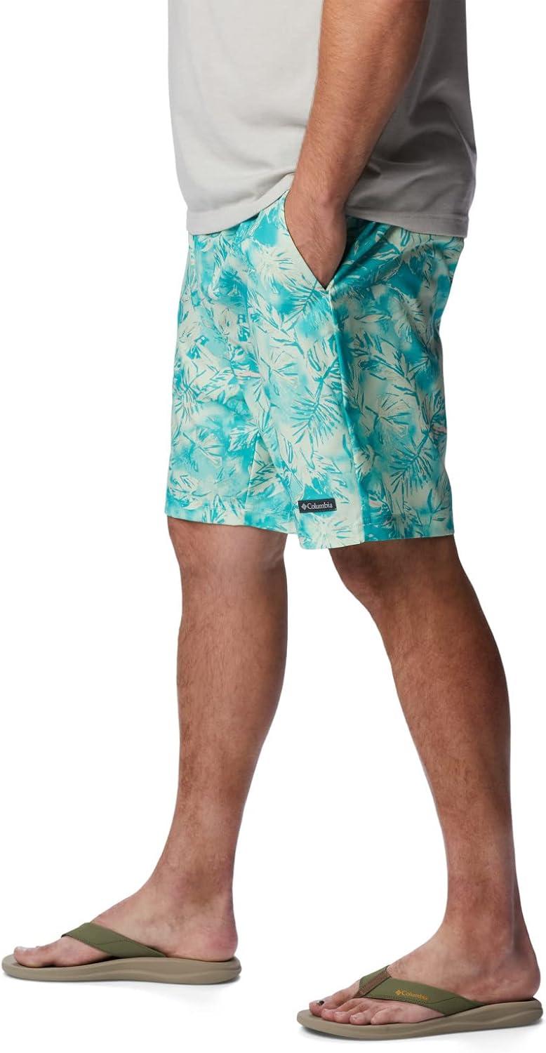 imageColumbia Mens Summertide Stretch Printed ShortIce Green Sketchy Paradise