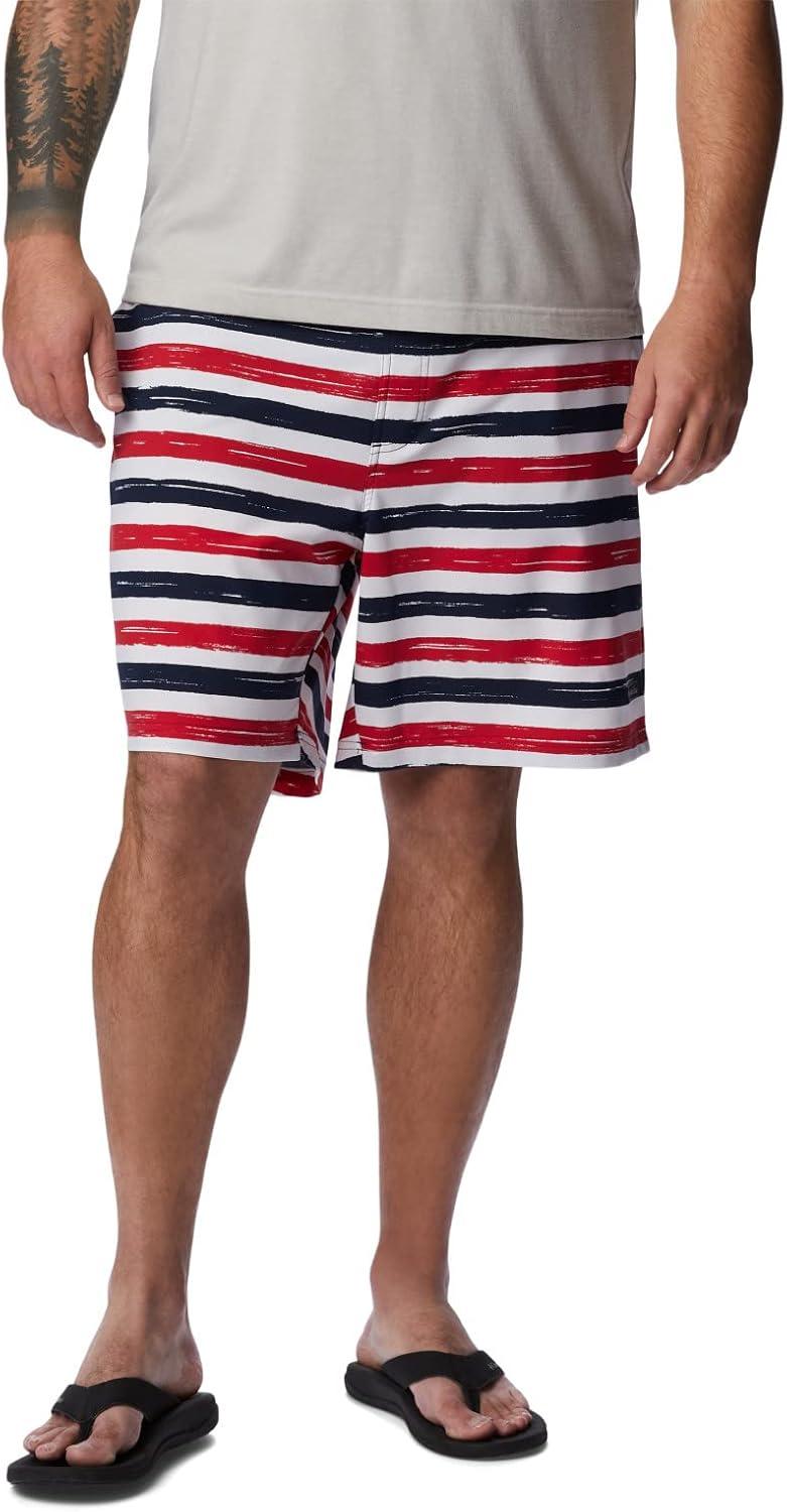 imageColumbia Mens Summertide Stretch Printed ShortMountain Red Marker Stripe