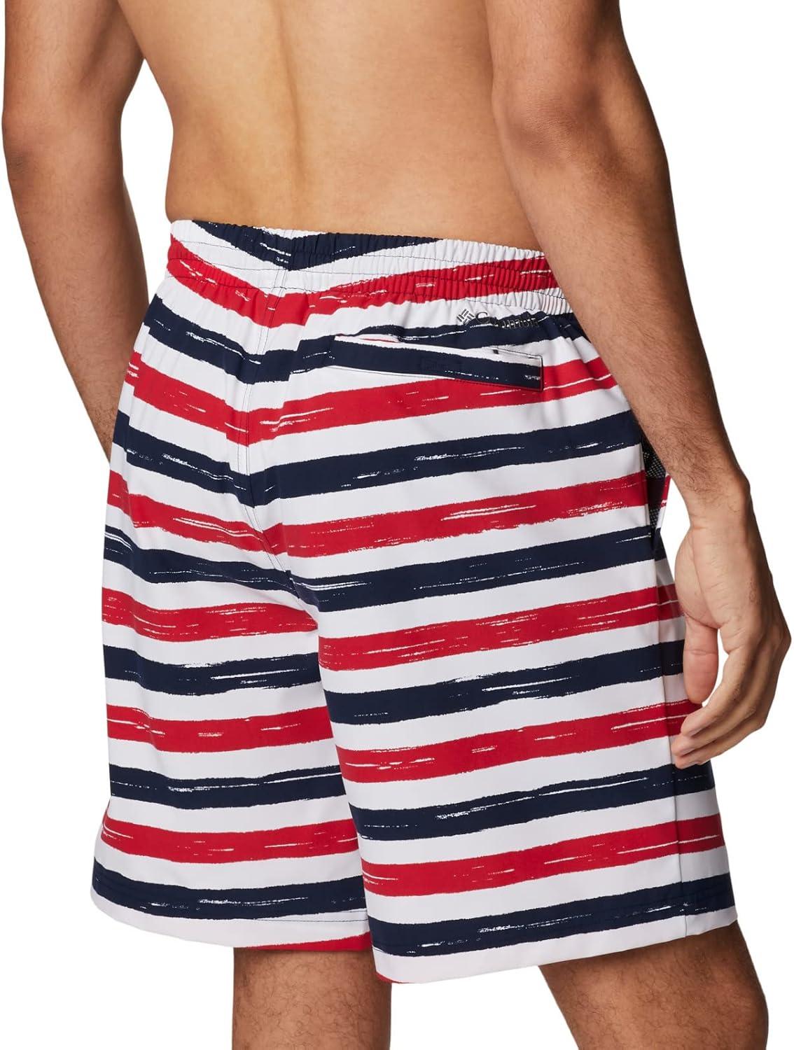 imageColumbia Mens Summertide Stretch Printed ShortMountain Red Marker Stripe