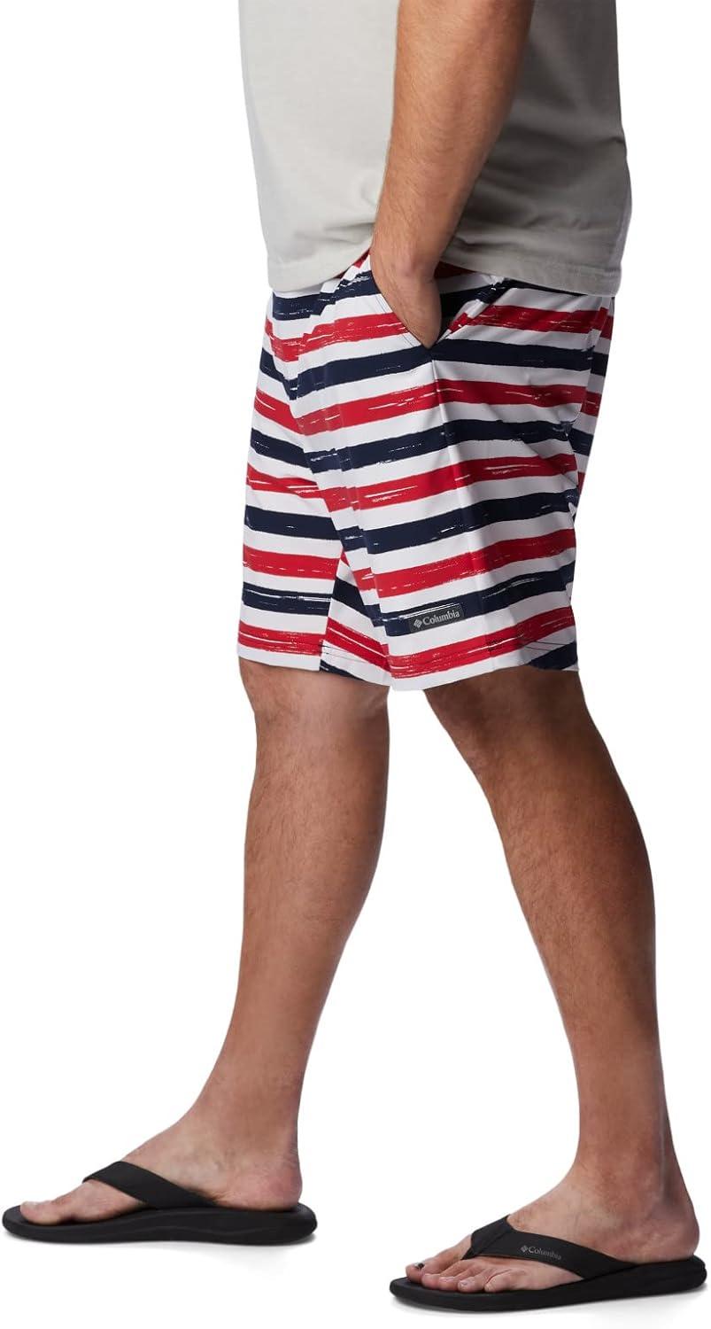 imageColumbia Mens Summertide Stretch Printed ShortMountain Red Marker Stripe