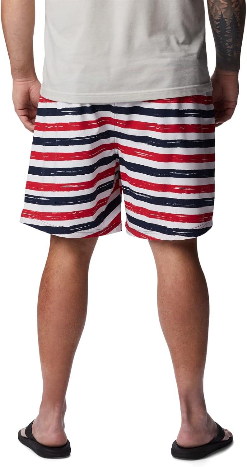 imageColumbia Mens Summertide Stretch Printed ShortMountain Red Marker Stripe