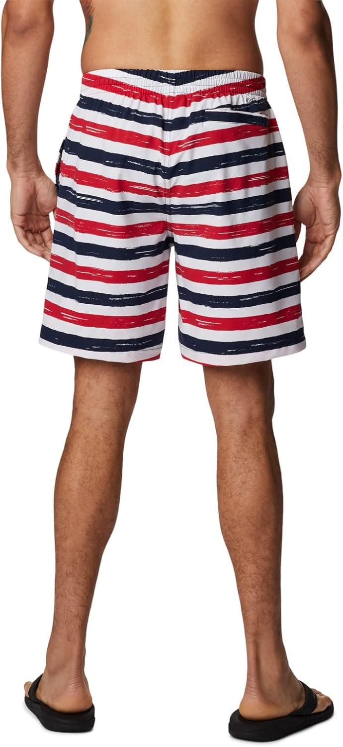 imageColumbia Mens Summertide Stretch Printed ShortMountain Red Marker Stripe