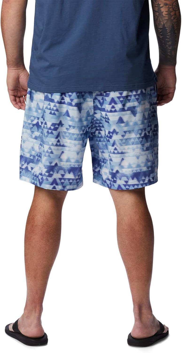imageColumbia Mens Summertide Stretch Printed ShortPurple Lotus Distant Peaks