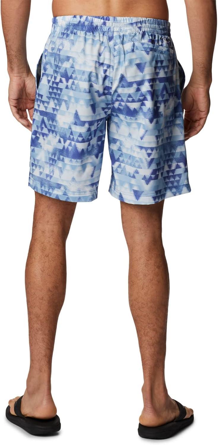 imageColumbia Mens Summertide Stretch Printed ShortPurple Lotus Distant Peaks
