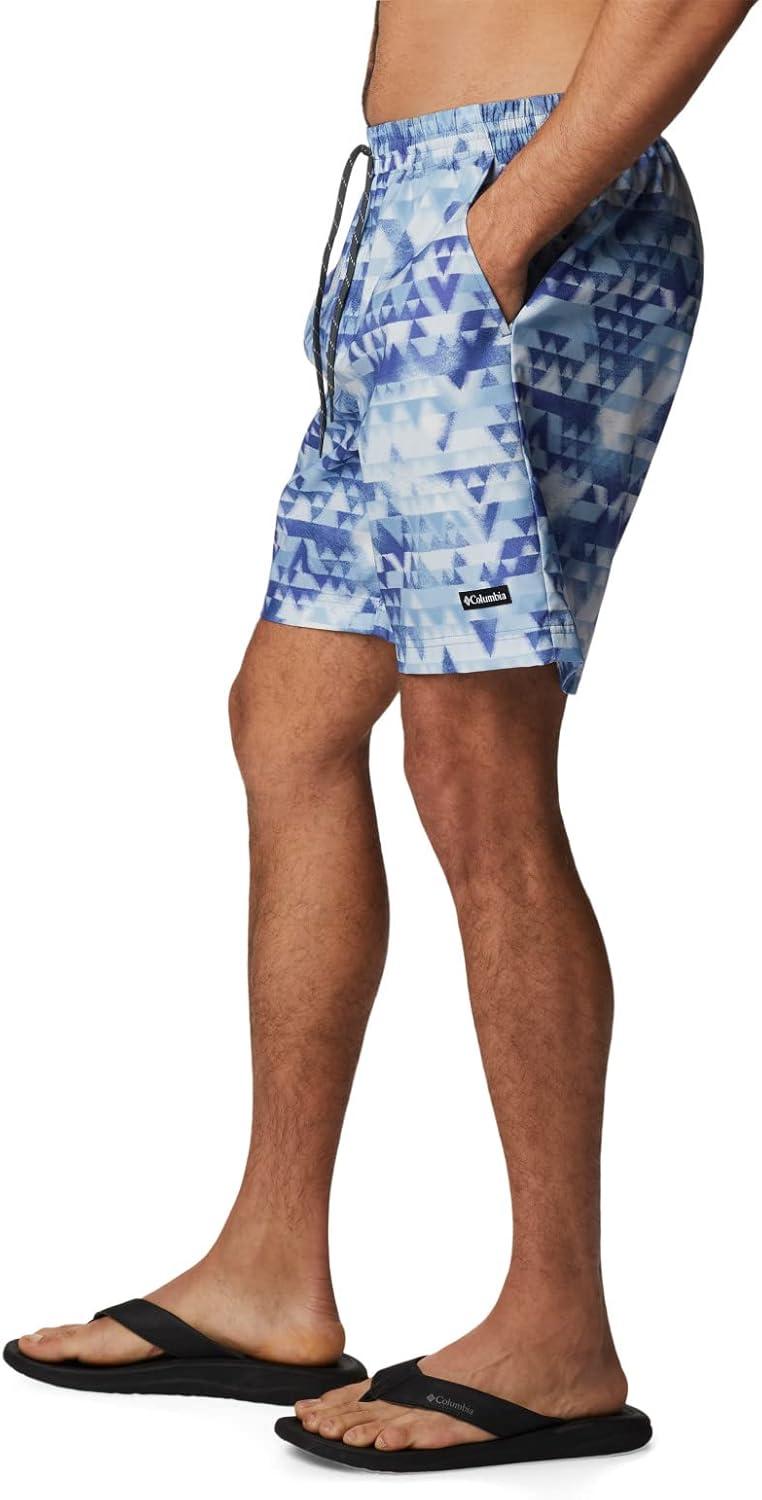 imageColumbia Mens Summertide Stretch Printed ShortPurple Lotus Distant Peaks