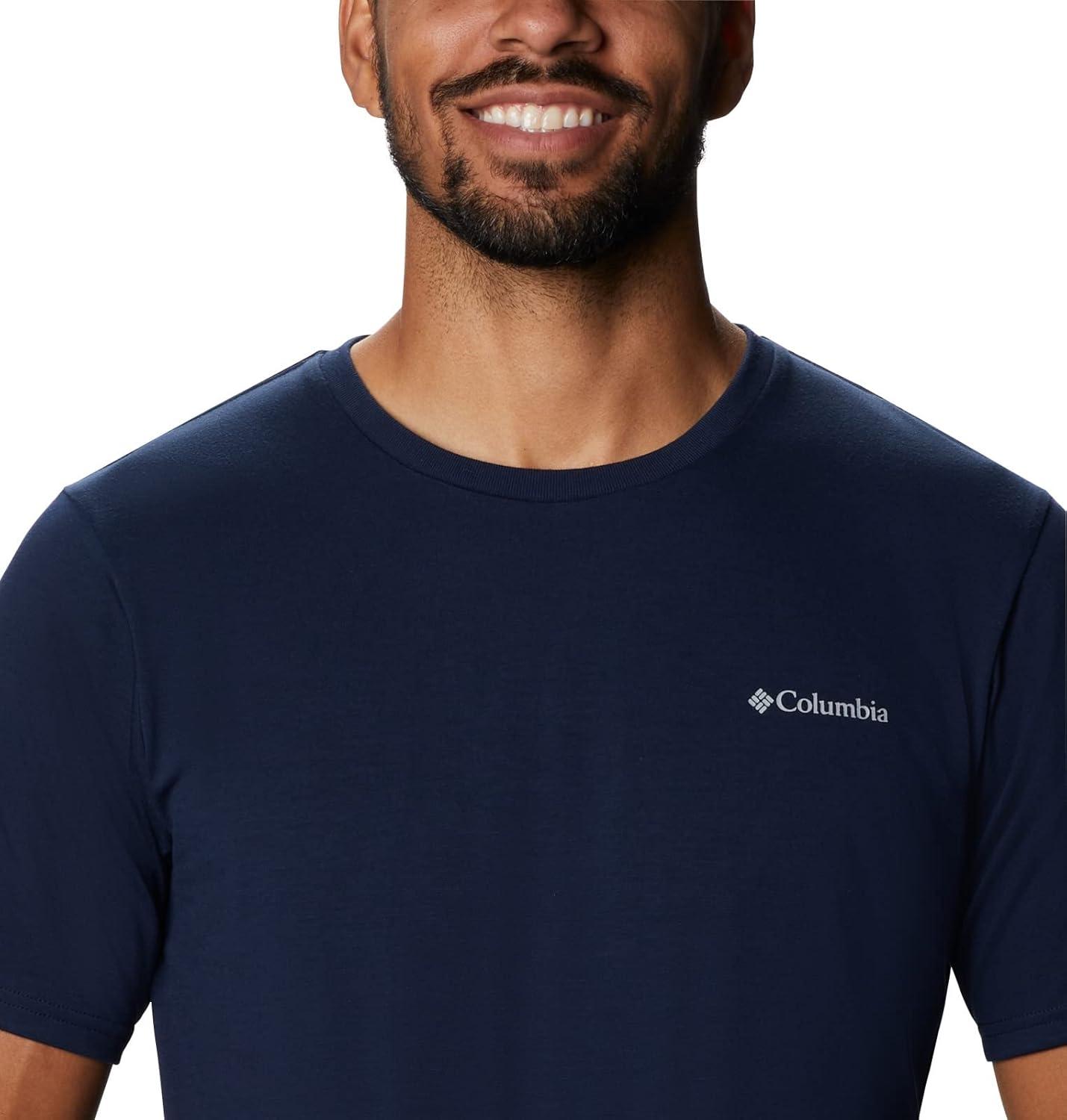 imageColumbia Mens Sun Trek Short Sleeve Tee Collegiate Navy Small