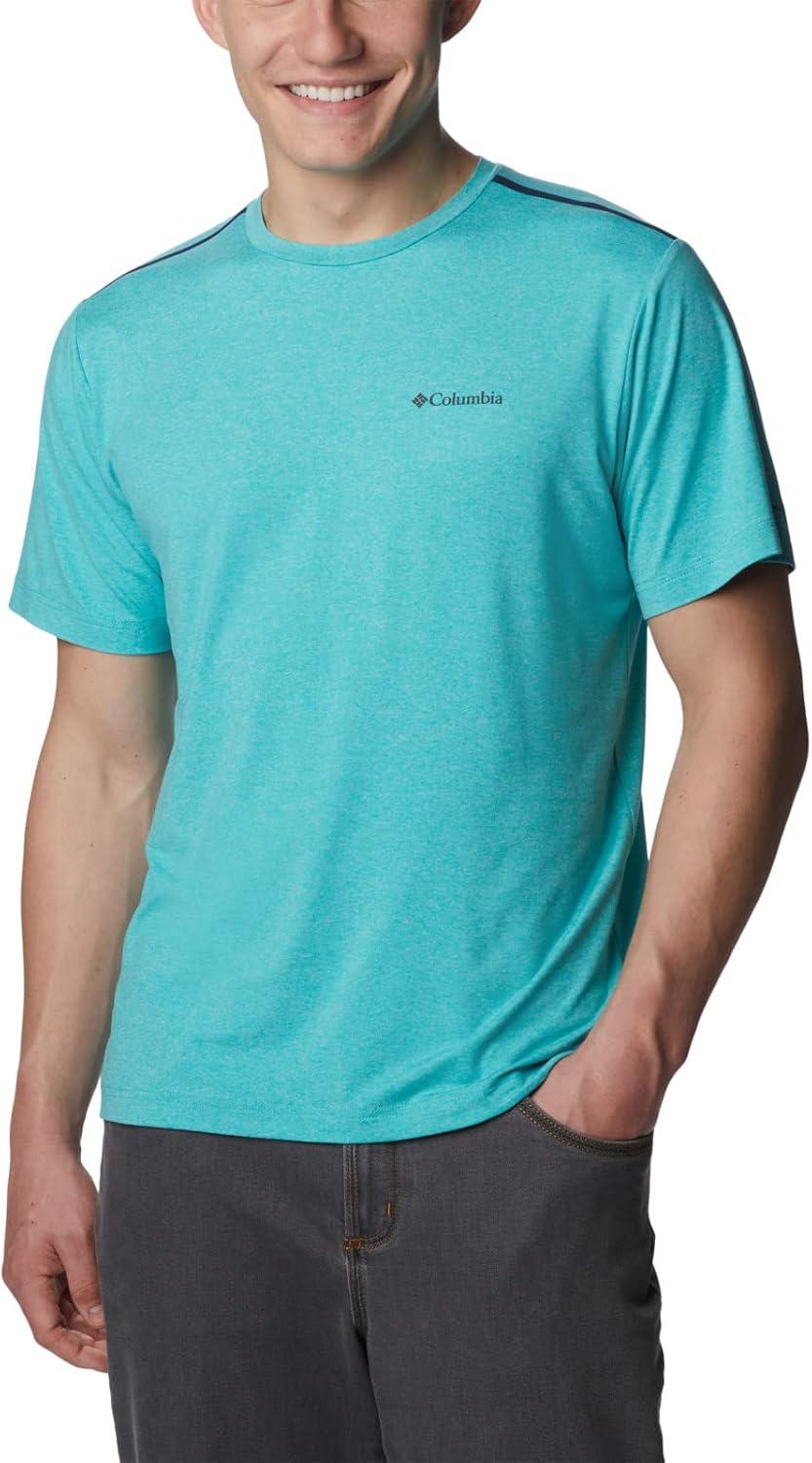 imageColumbia Mens Tech Trail Crew NeckBright Aqua Heather