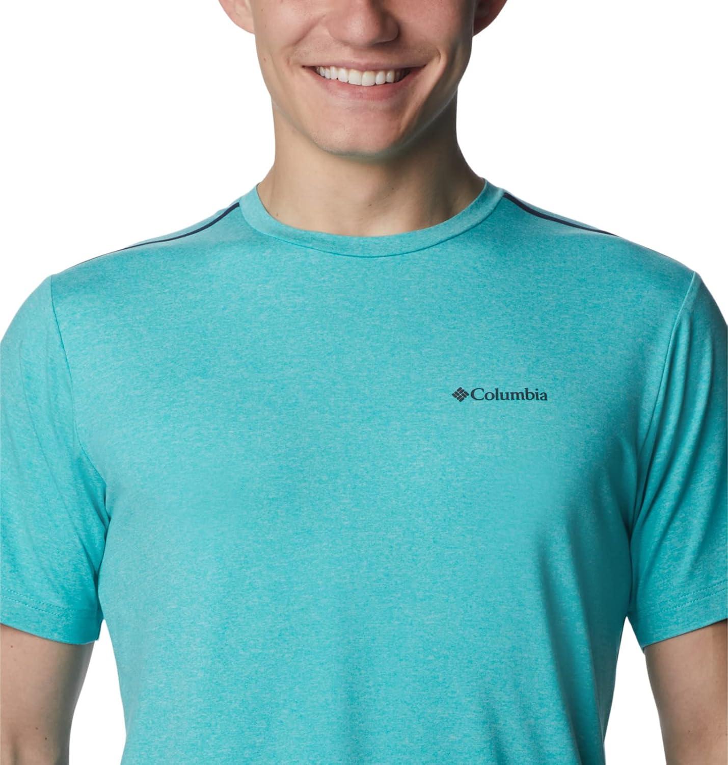 imageColumbia Mens Tech Trail Crew NeckBright Aqua Heather