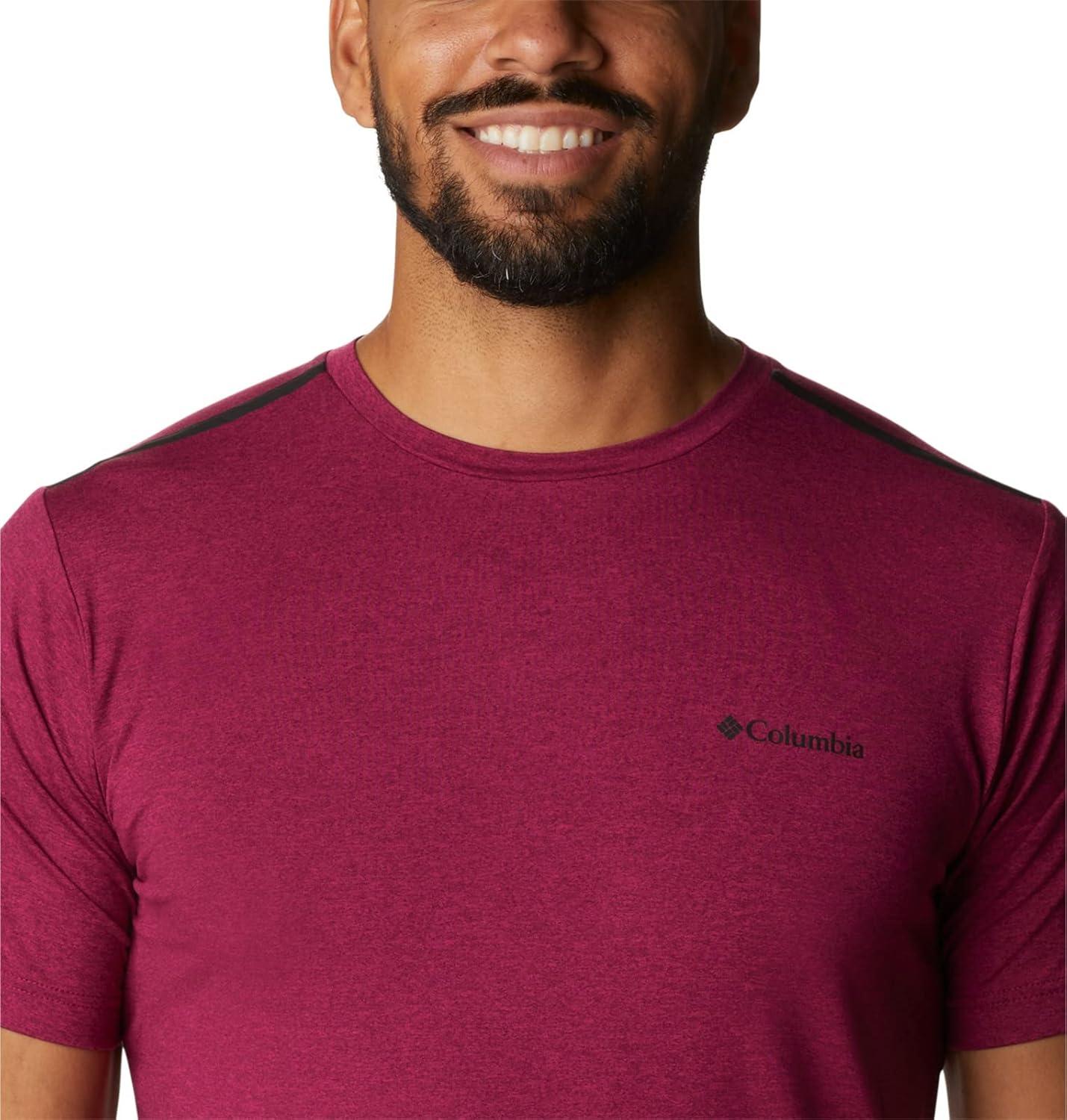 imageColumbia Mens Tech Trail Crew NeckRed Onion Heather