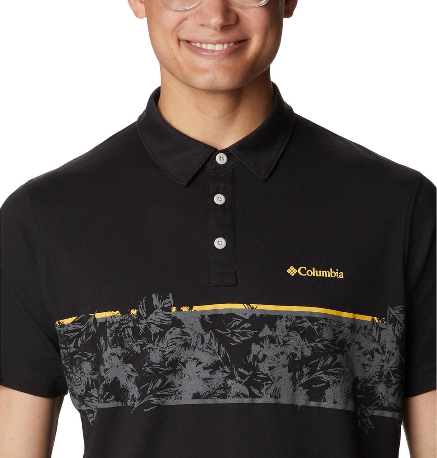 imageColumbia Mens Thistletown Hills Stripe PoloBlack