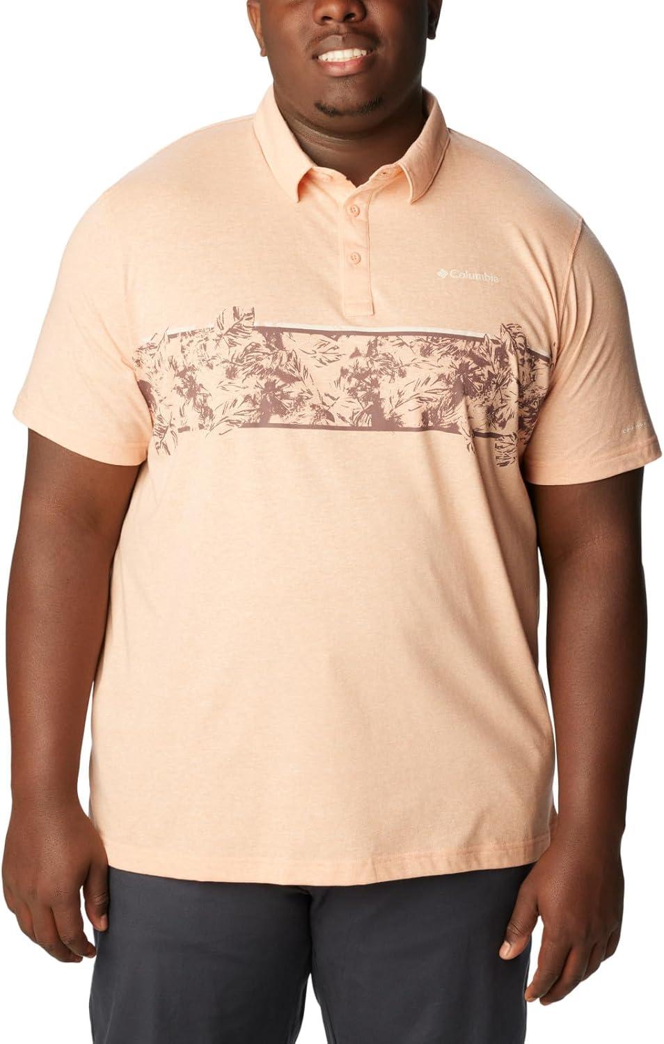 imageColumbia Mens Thistletown Hills Stripe PoloSummer Peach Heather