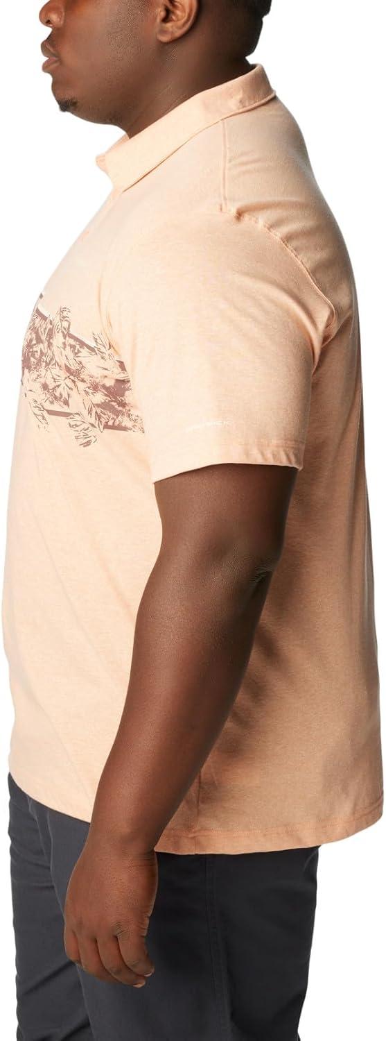 imageColumbia Mens Thistletown Hills Stripe PoloSummer Peach Heather
