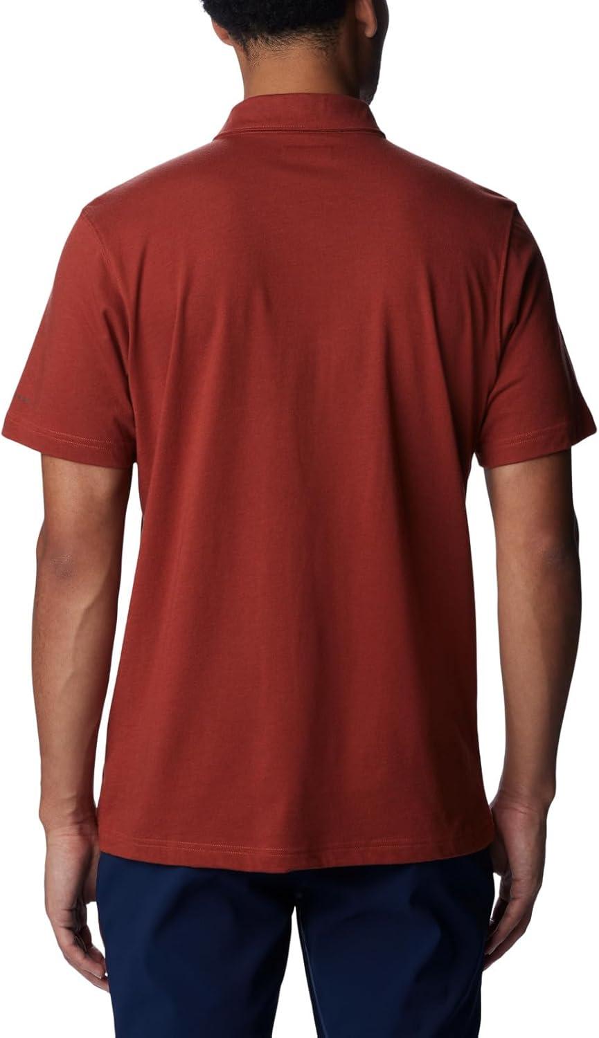 imageColumbia Mens Thistletown Hills Stripe PoloWarp Red Heather Double Decker Stripe