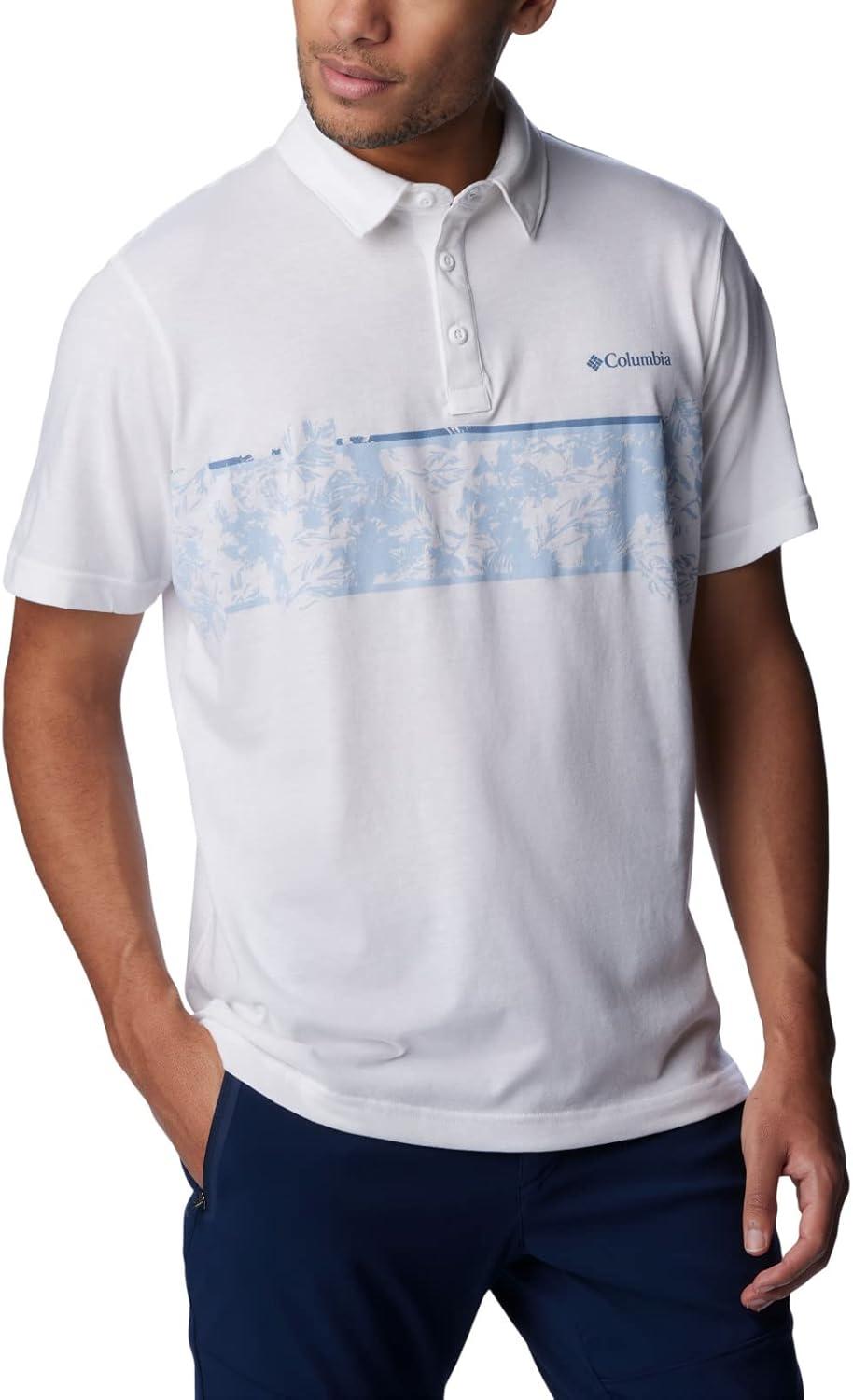 imageColumbia Mens Thistletown Hills Stripe PoloWhite