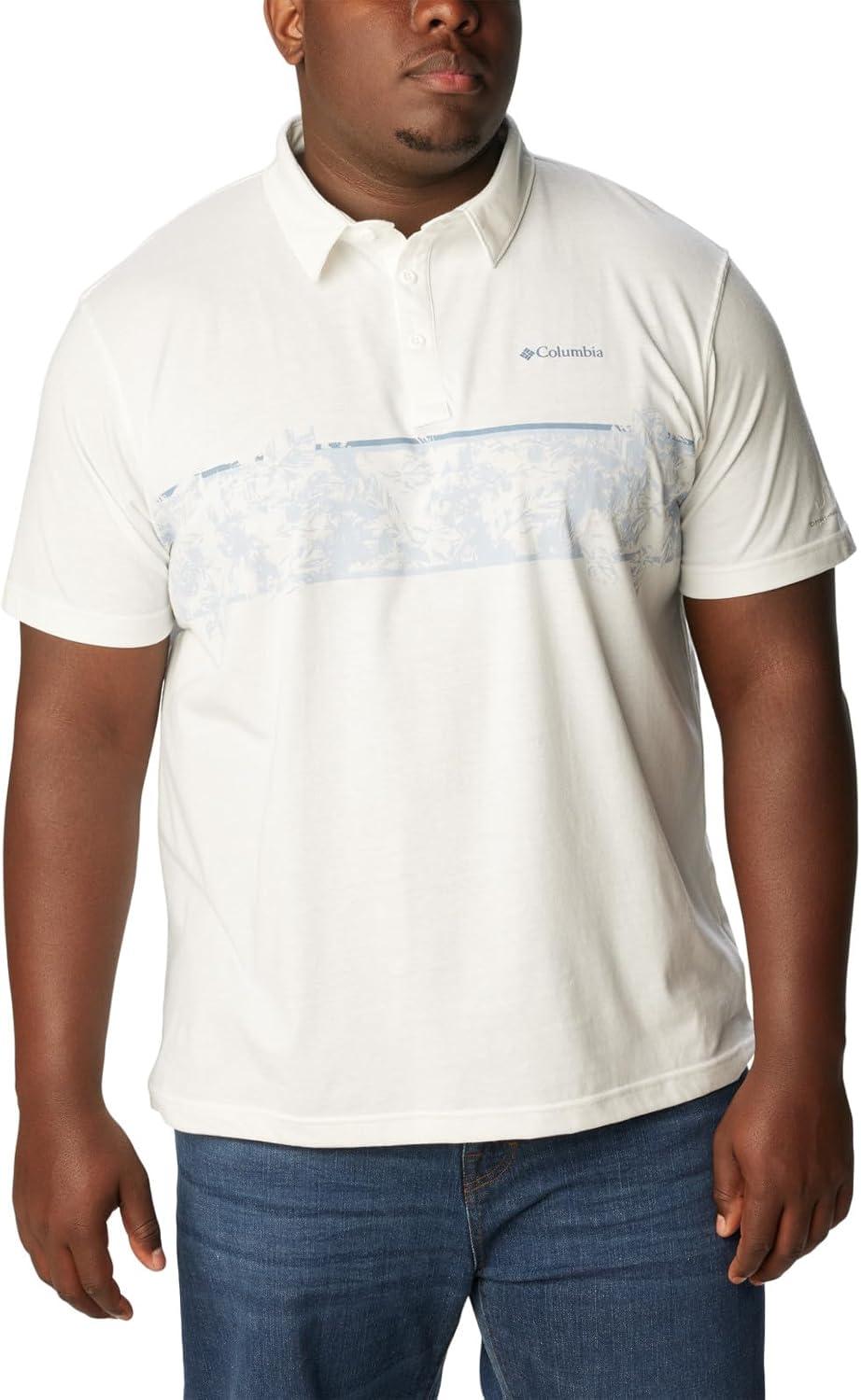 imageColumbia Mens Thistletown Hills Stripe PoloWhite