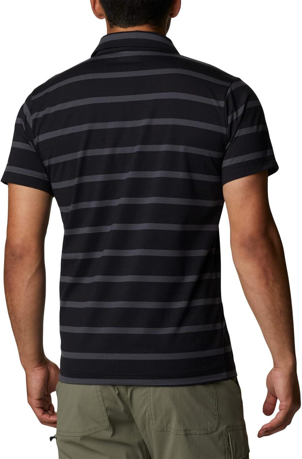 imageColumbia Mens Thistletown Ridge Polo Sp21BlackShark Heather Stripe