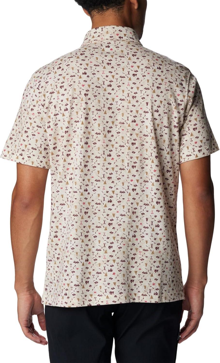 imageColumbia Mens Thistletown Ridge Polo Sp21Chalk Makin Tracks Print