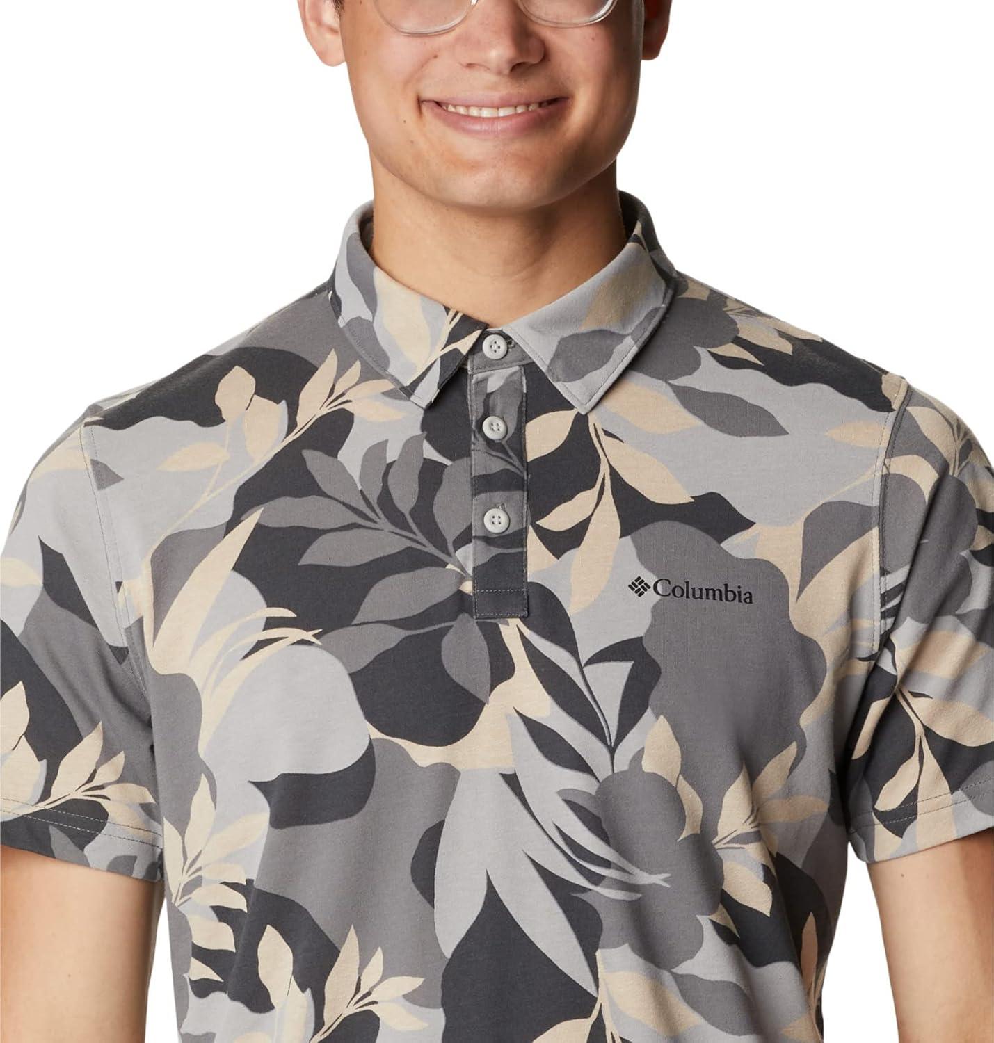 imageColumbia Mens Thistletown Ridge Polo Sp21City Grey Floriated