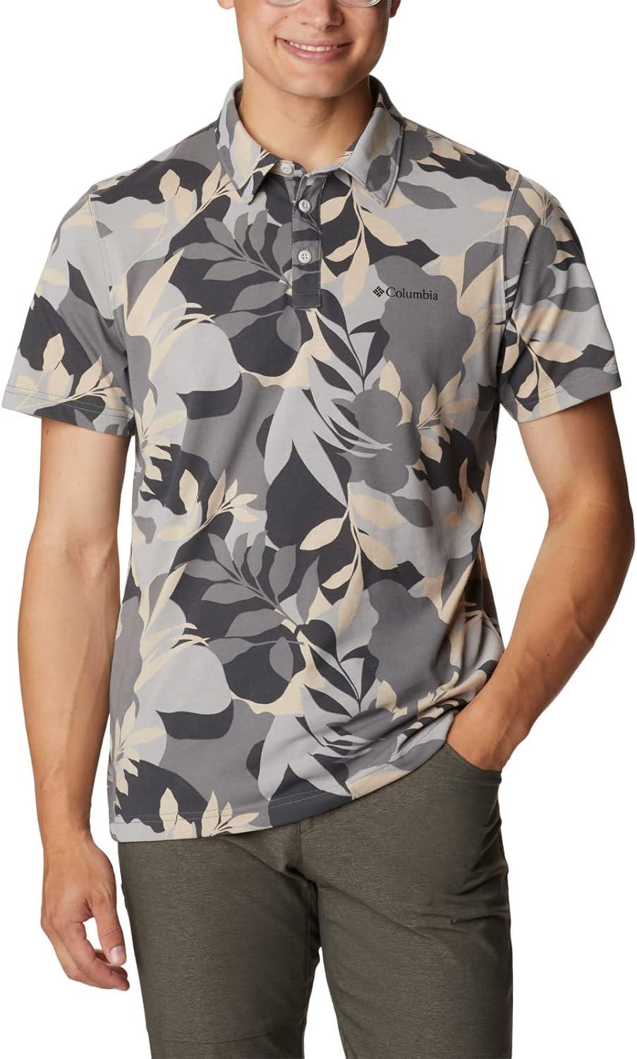 imageColumbia Mens Thistletown Ridge Polo Sp21City Grey Floriated