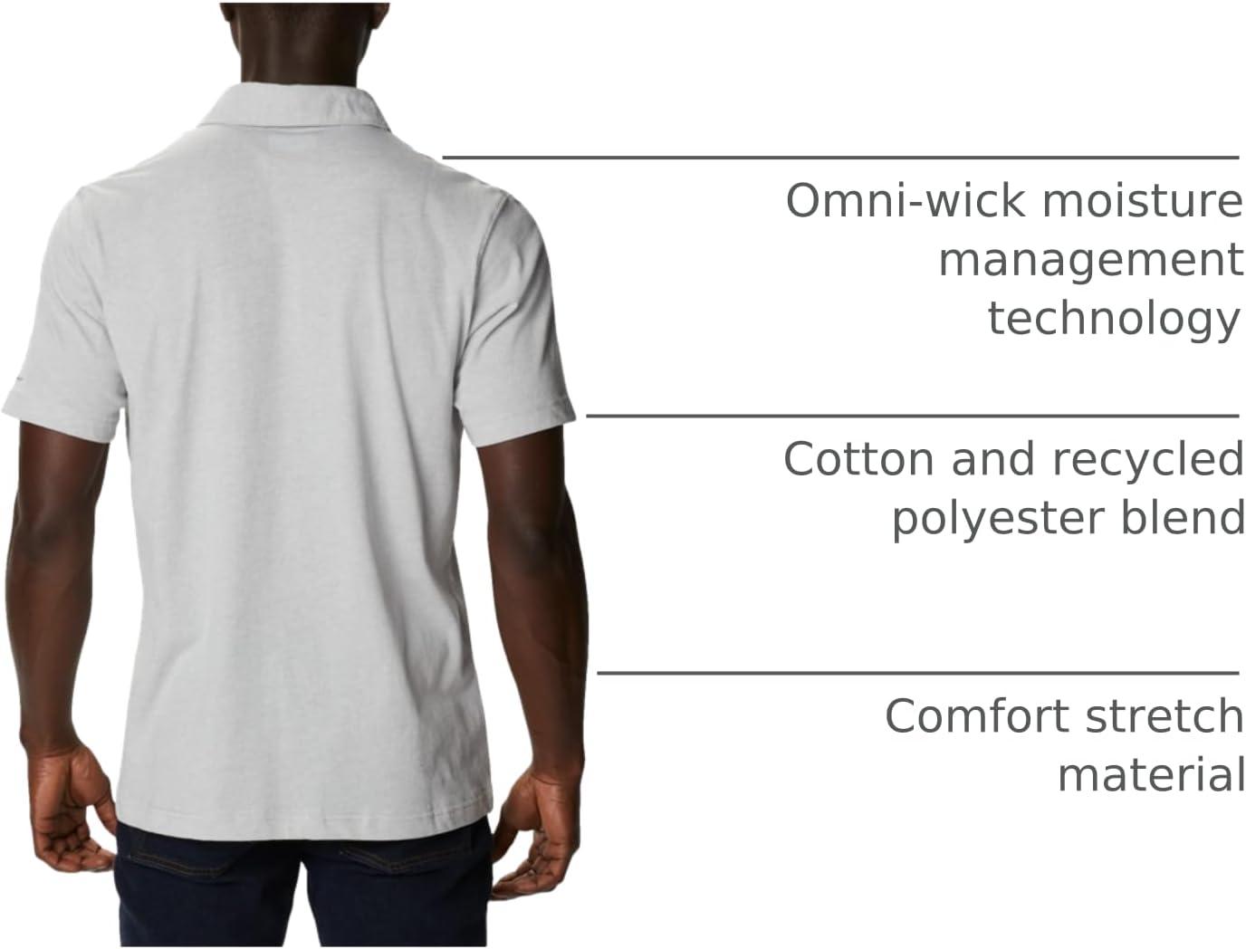 imageColumbia Mens Thistletown Ridge Polo Sp21Columbia Grey Heather