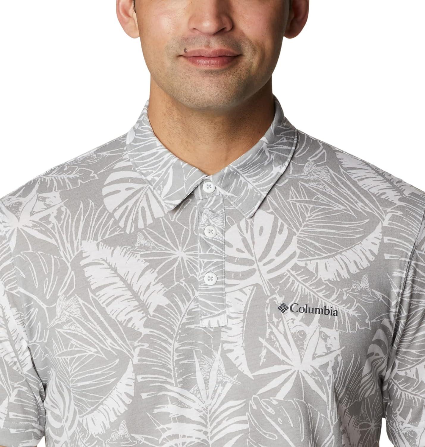 imageColumbia Mens Thistletown Ridge Polo Sp21Columbia Grey King Palms