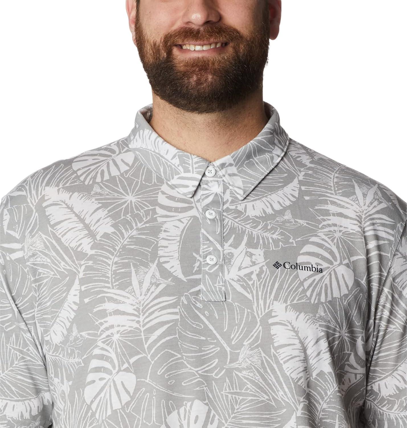 imageColumbia Mens Thistletown Ridge Polo Sp21Columbia Grey King Palms