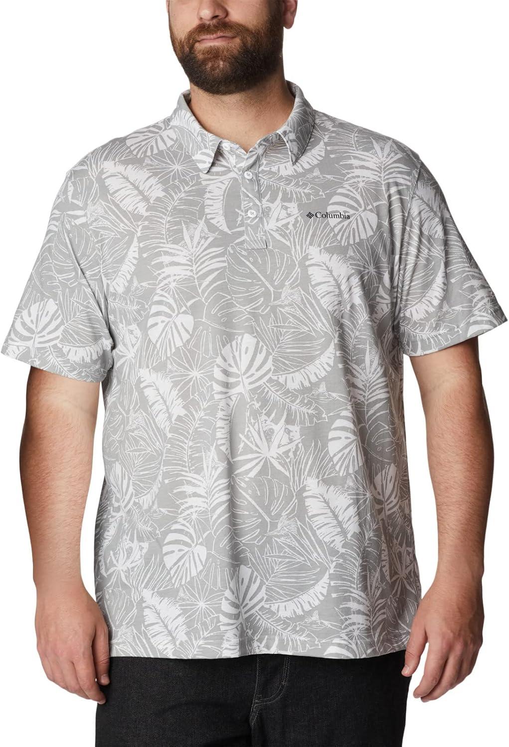 imageColumbia Mens Thistletown Ridge Polo Sp21Columbia Grey King Palms