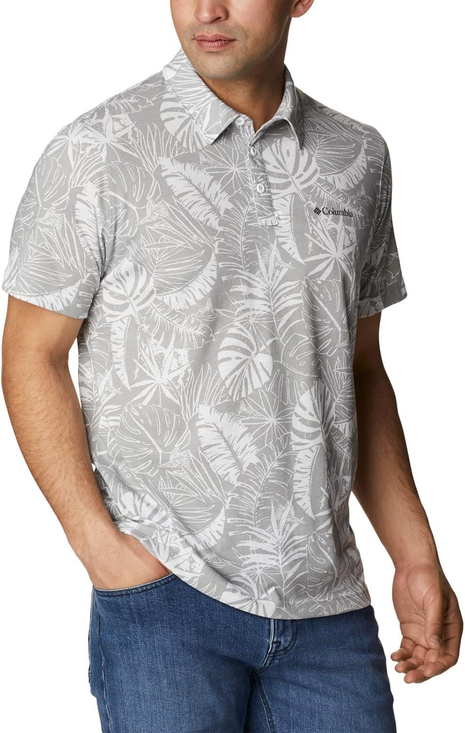 imageColumbia Mens Thistletown Ridge Polo Sp21Columbia Grey King Palms