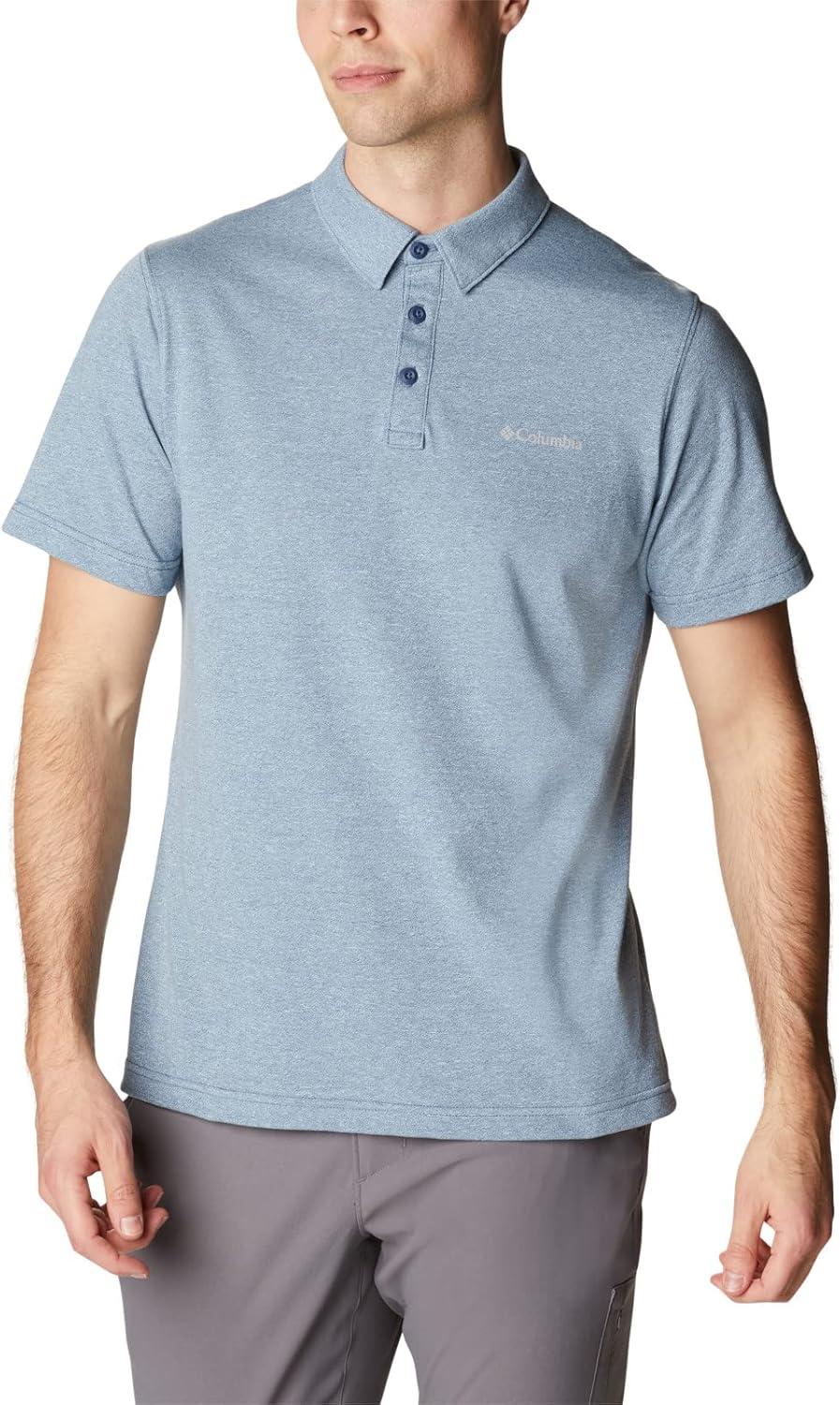 imageColumbia Mens Thistletown Ridge Polo Sp21Dark MountainSky Blue
