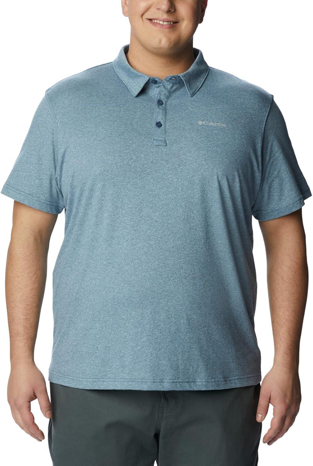 imageColumbia Mens Thistletown Ridge Polo Sp21Dark MountainSky Blue