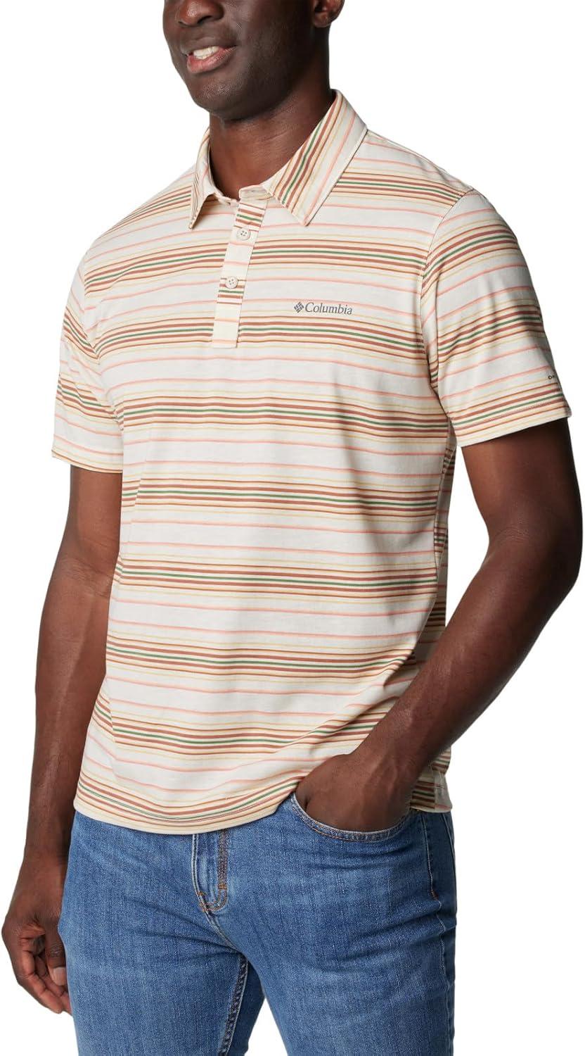 imageColumbia Mens Thistletown Ridge Polo Sp21Dark Stone Thistletown Stripe