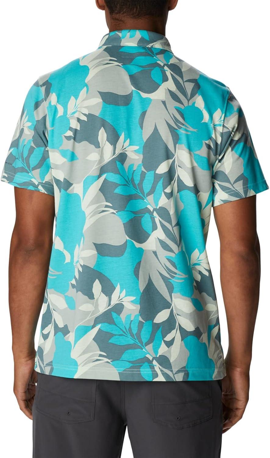 imageColumbia Mens Thistletown Ridge Polo Sp21Ice Green Floriated