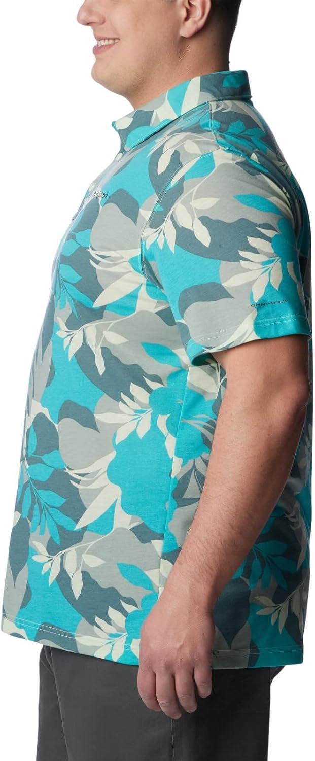 imageColumbia Mens Thistletown Ridge Polo Sp21Ice Green Floriated