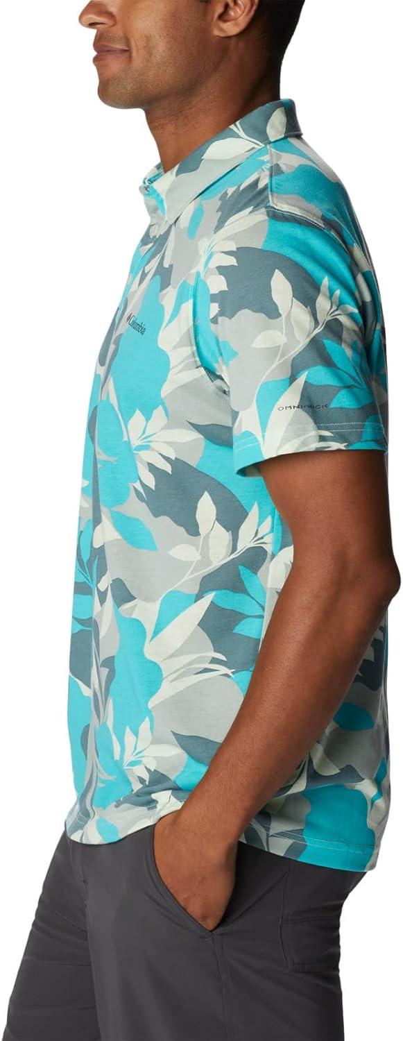 imageColumbia Mens Thistletown Ridge Polo Sp21Ice Green Floriated