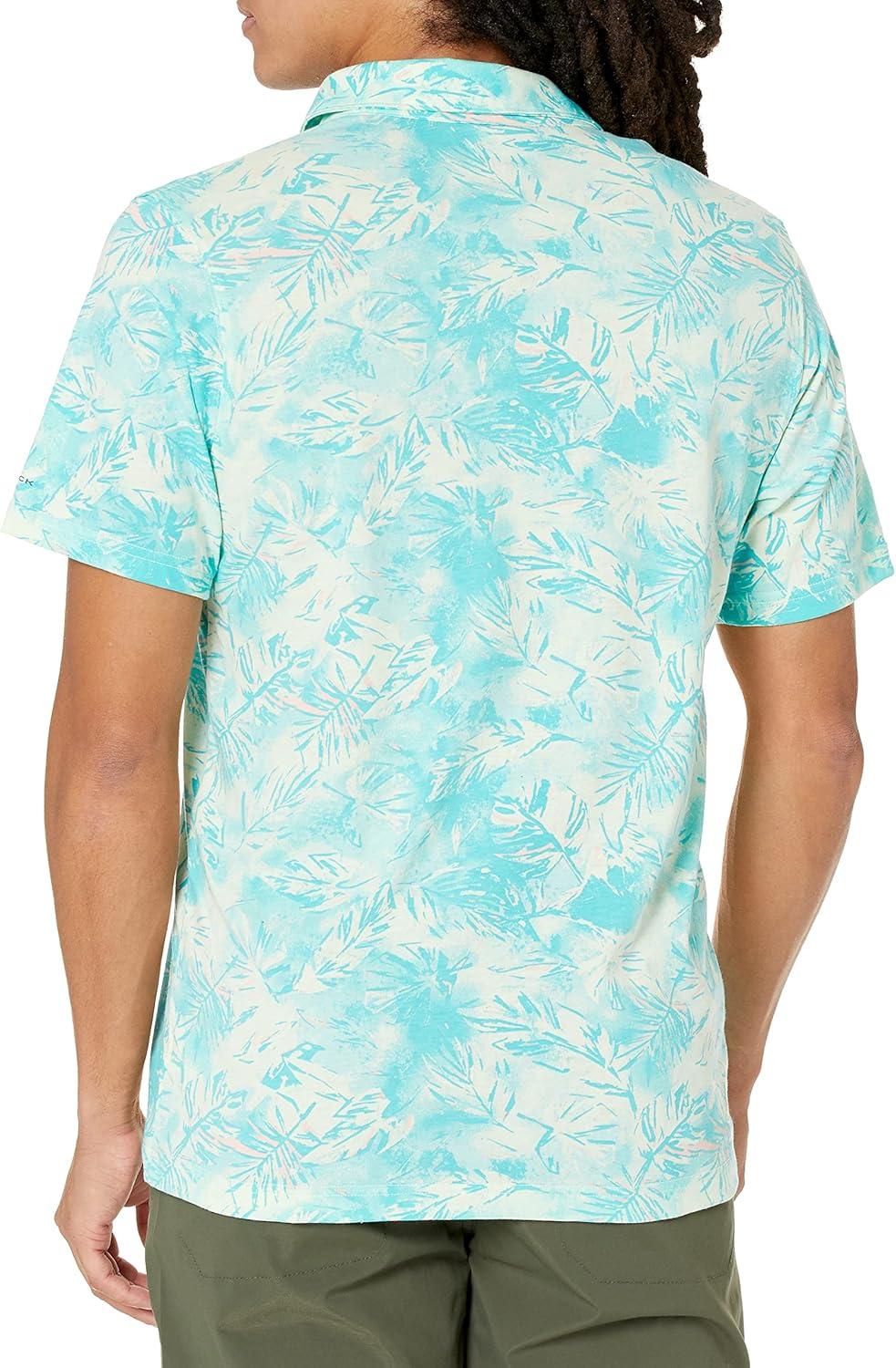 imageColumbia Mens Thistletown Ridge Polo Sp21Ice Green Sketchy Paradise