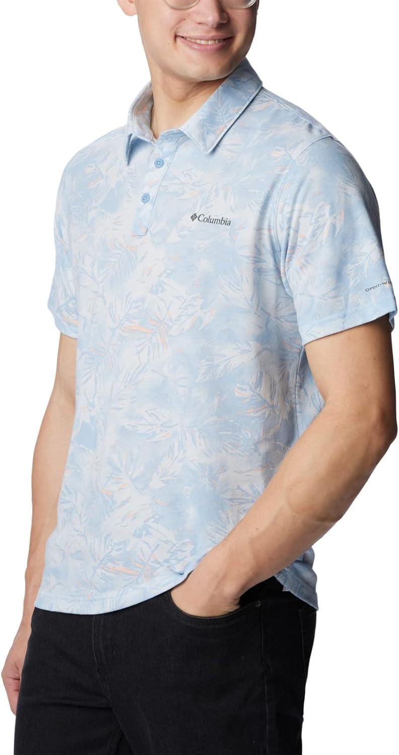 imageColumbia Mens Thistletown Ridge Polo Sp21Jet Stream Sketchy Paradise