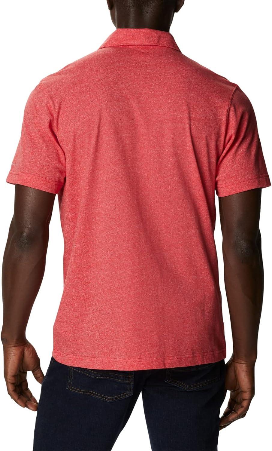 imageColumbia Mens Thistletown Ridge Polo Sp21Mountain Red Heather