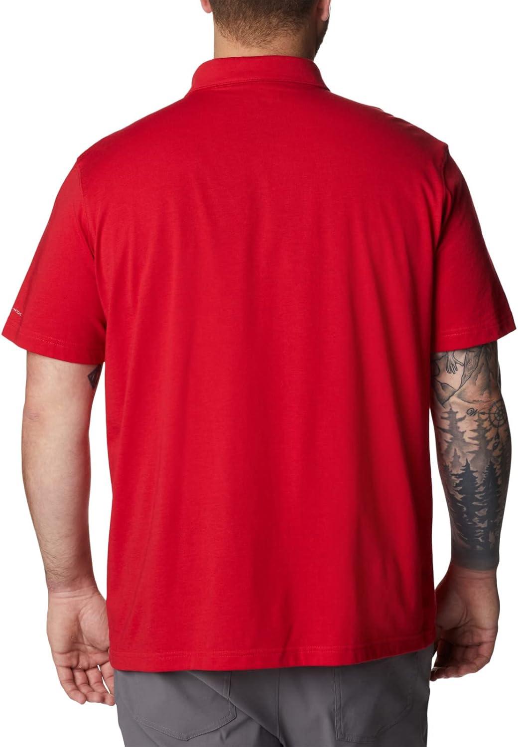 imageColumbia Mens Thistletown Ridge Polo Sp21Mountain Red Heather