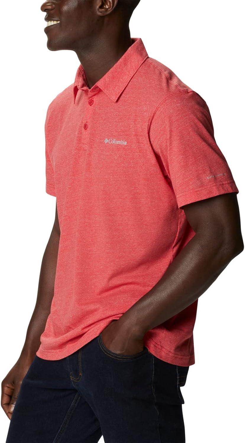 imageColumbia Mens Thistletown Ridge Polo Sp21Mountain Red Heather