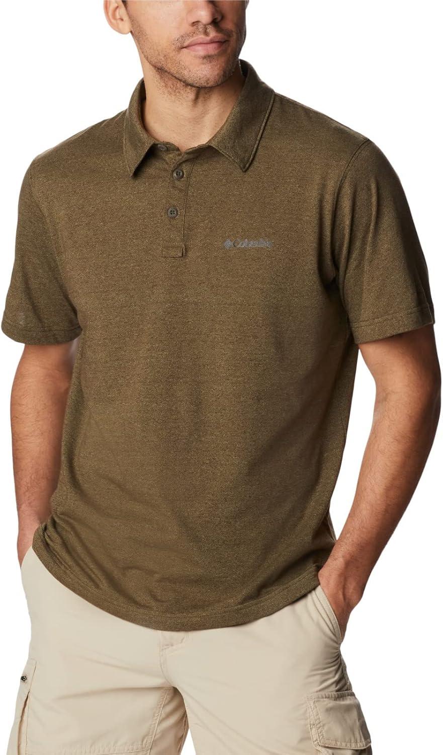 imageColumbia Mens Thistletown Ridge Polo Sp21Olive Green Heather