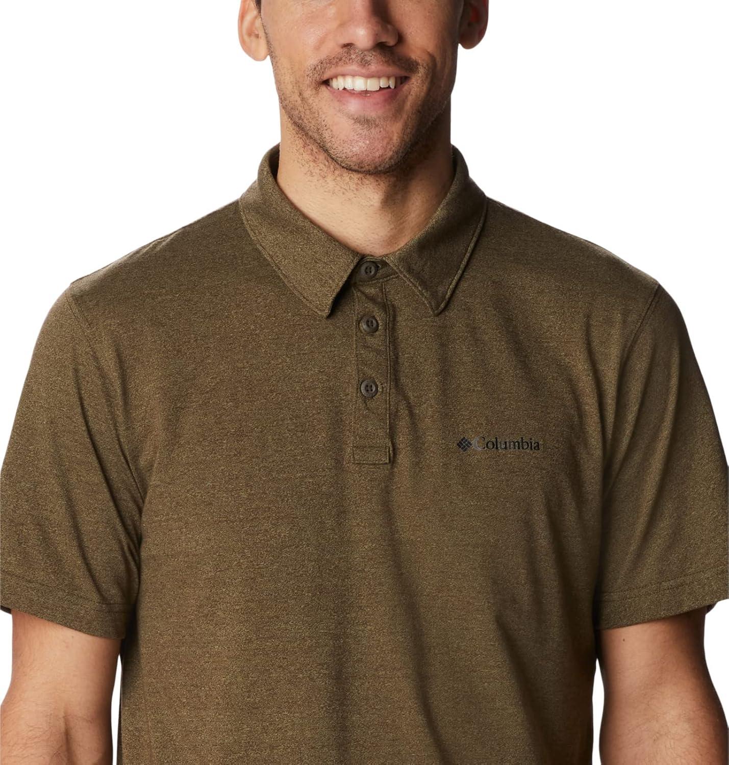 imageColumbia Mens Thistletown Ridge Polo Sp21Olive Green Heather