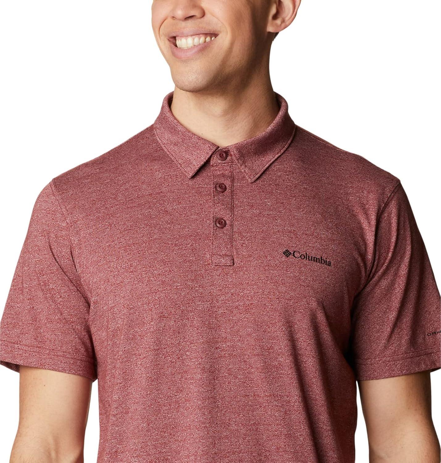 imageColumbia Mens Thistletown Ridge Polo Sp21Red Jasper Heather