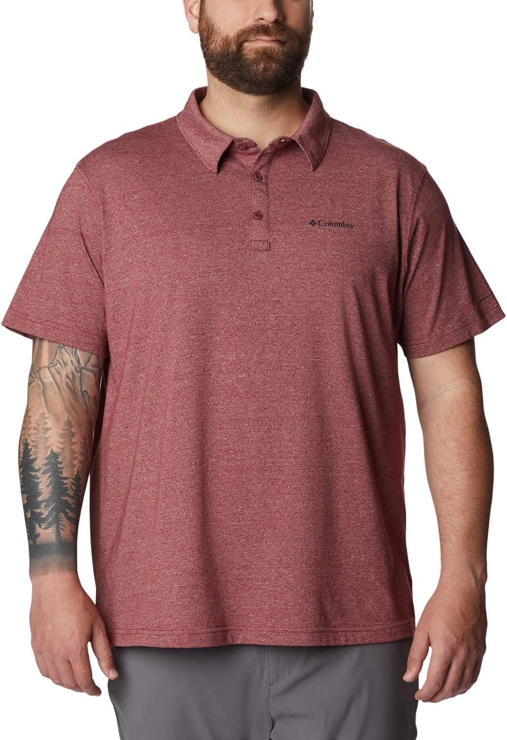 imageColumbia Mens Thistletown Ridge Polo Sp21Red Jasper Heather