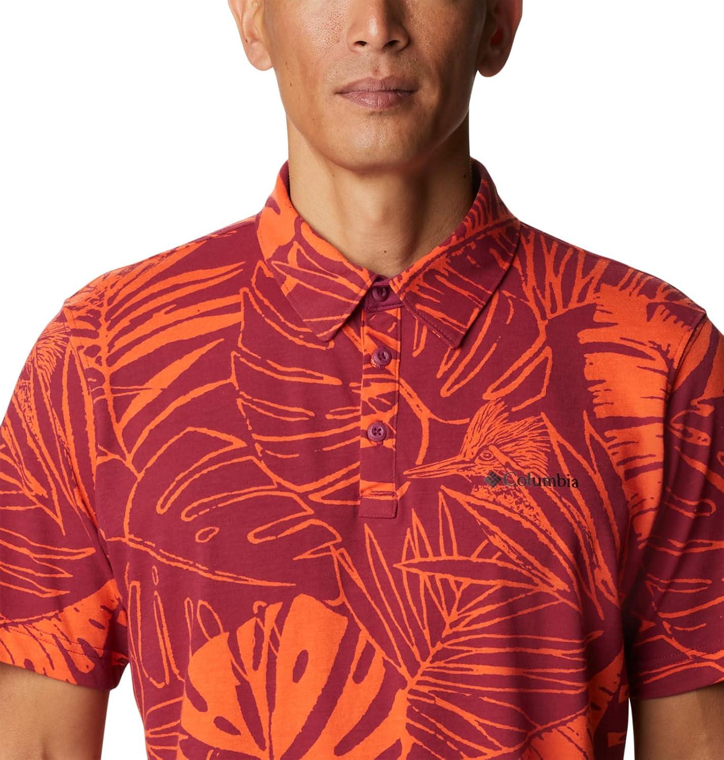 imageColumbia Mens Thistletown Ridge Polo Sp21Red Onion King Palms
