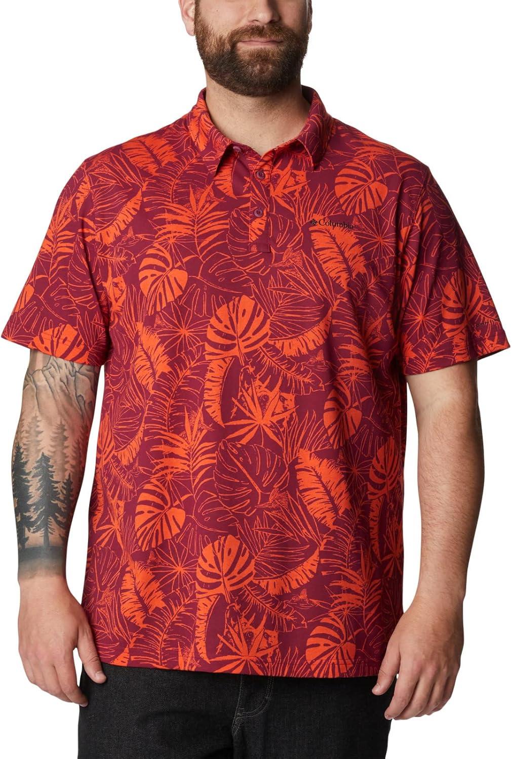 imageColumbia Mens Thistletown Ridge Polo Sp21Red Onion King Palms