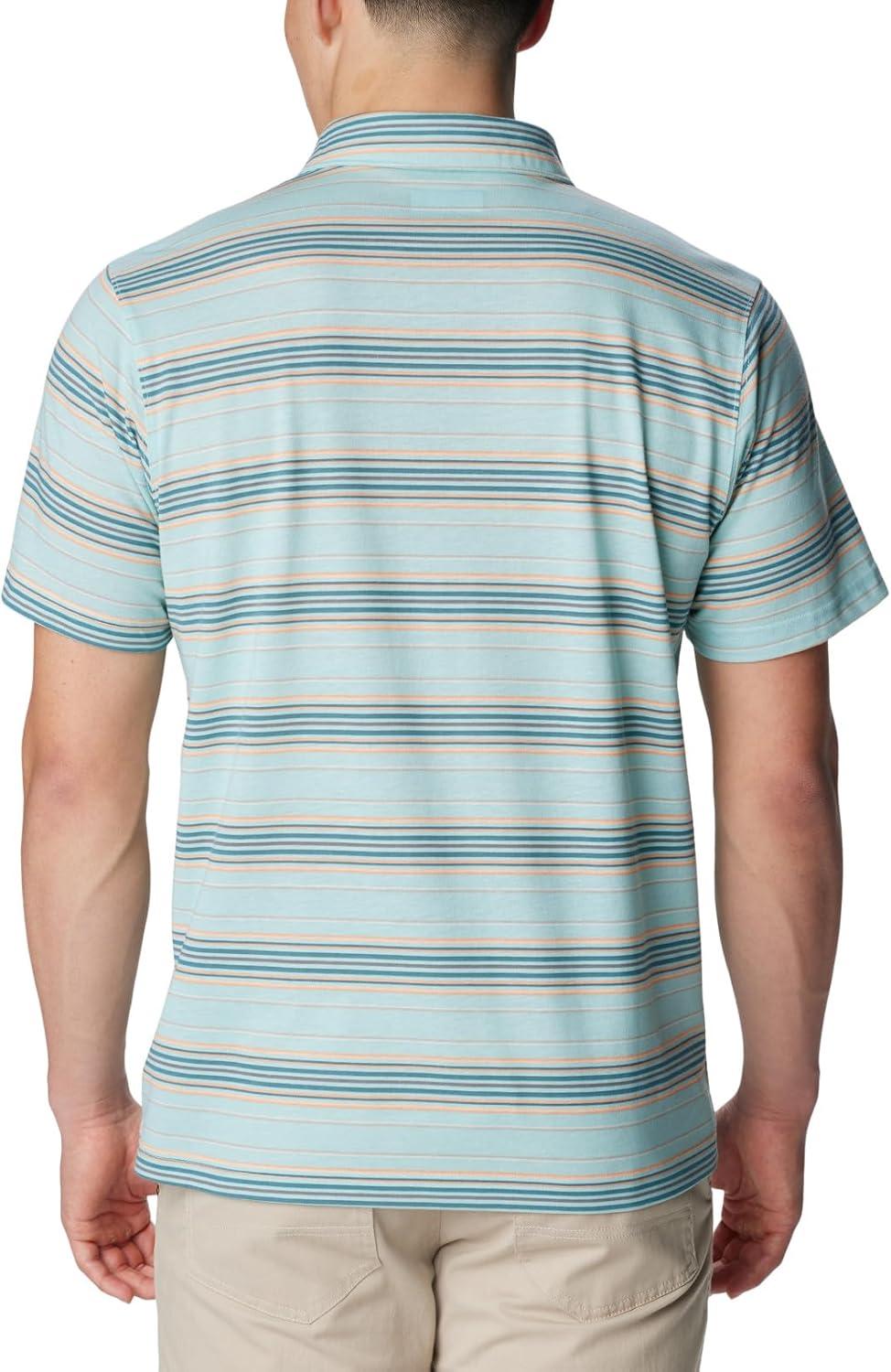 imageColumbia Mens Thistletown Ridge Polo Sp21Spray Thistletown Stripe
