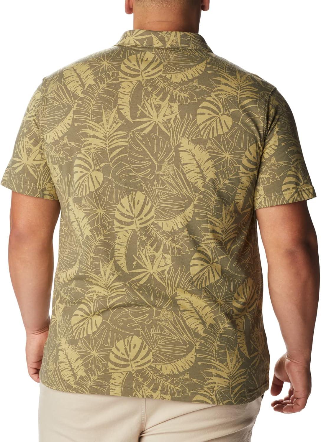 imageColumbia Mens Thistletown Ridge Polo Sp21Stone Green King Palms