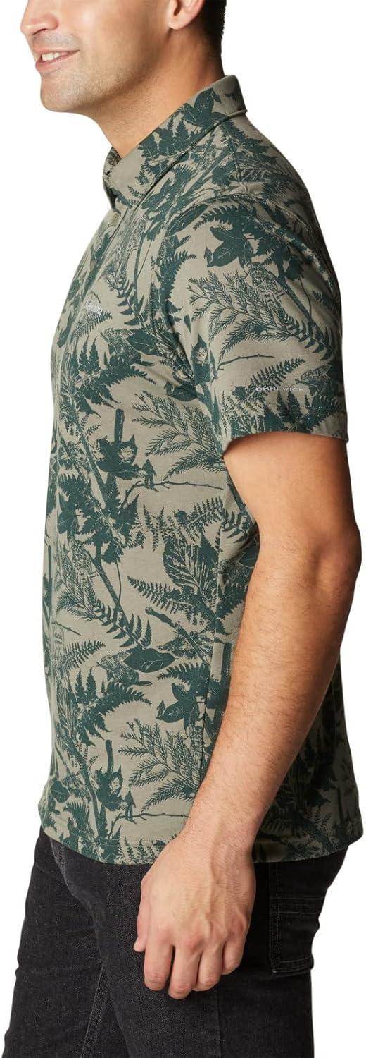 imageColumbia Mens Thistletown Ridge Polo Sp21Stone Green North Woods Print